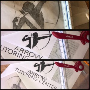 arrow tutoring center hand drawn logo ryan