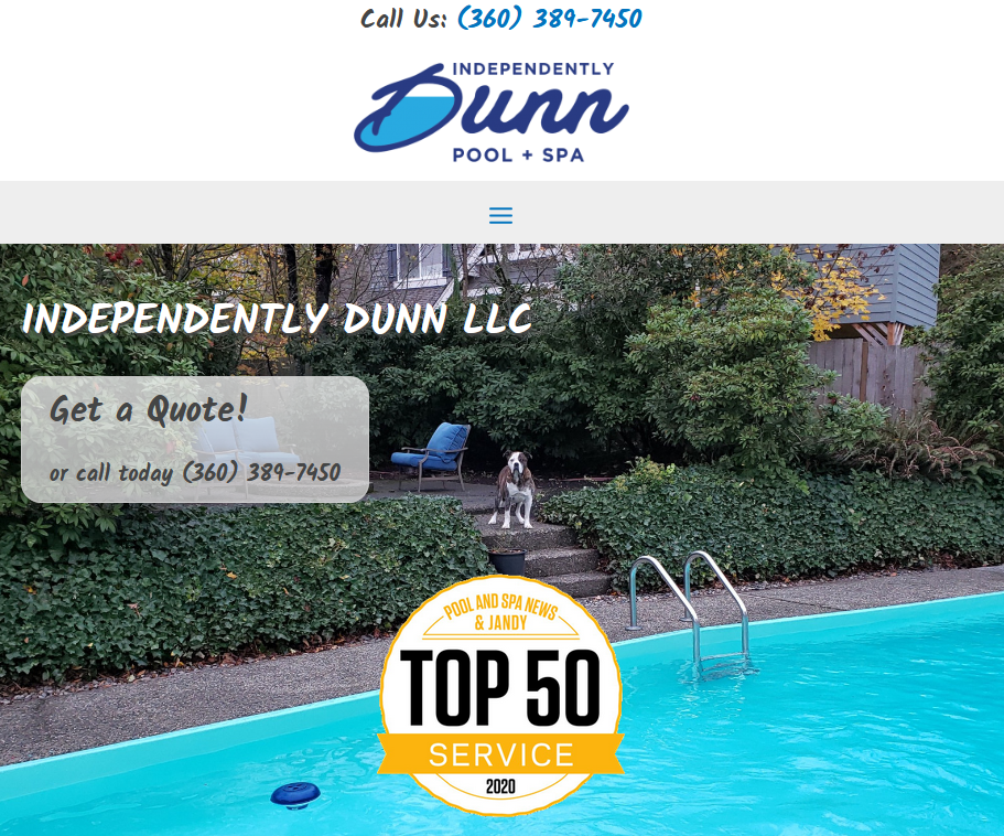 Independently Dunn Pool and Spa website revamp