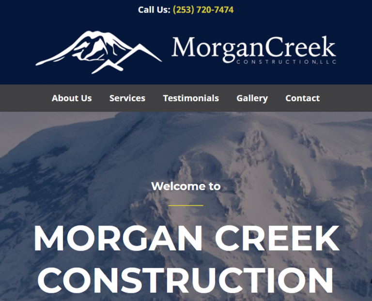 Morgan Creek Construction LLC website revamp