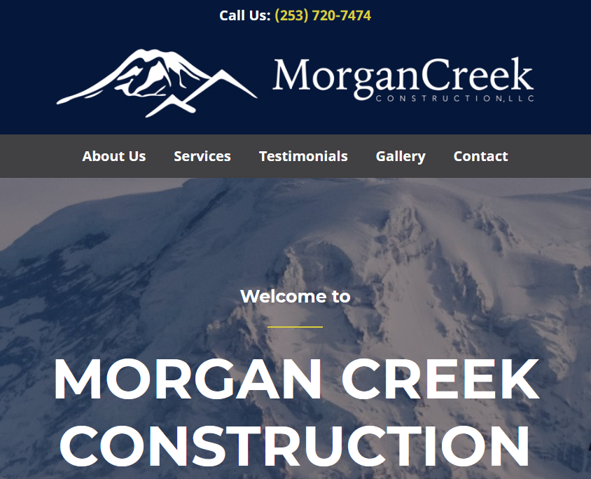 Morgan Creek Construction LLC website revamp