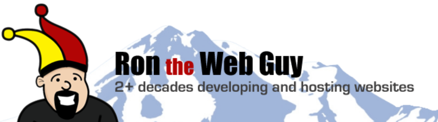Ron the Web Guy web design web hosting banner