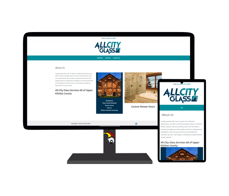 all city glass cle elum website portfolio