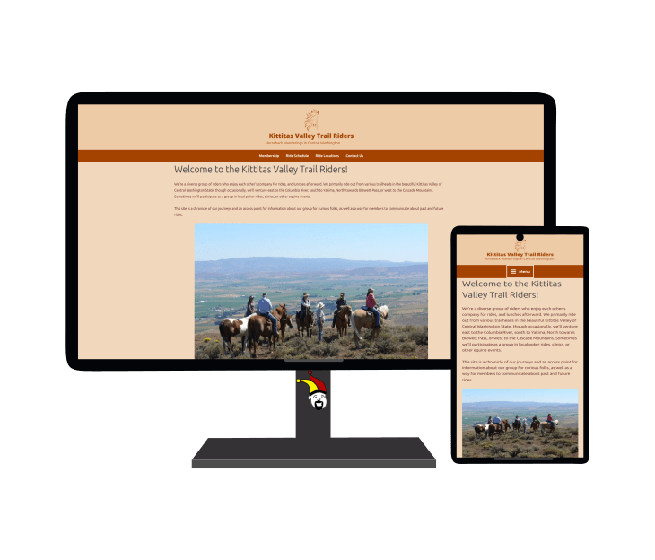 kittitas valley trail riders ellensburg website portfolio