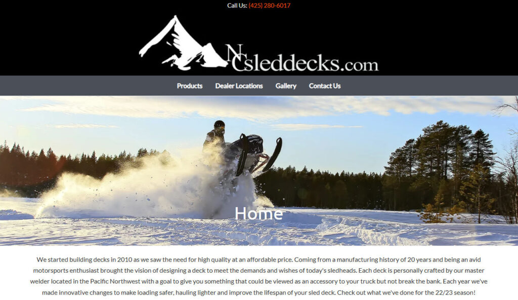 north cascades sled decks portfolio image