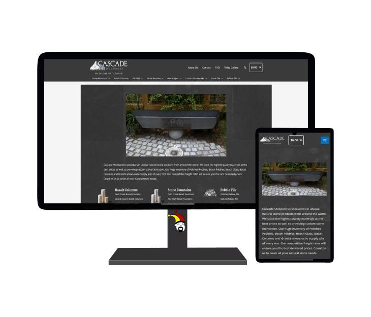 Cascade Stoneworks seattle wa web design seo portfolio