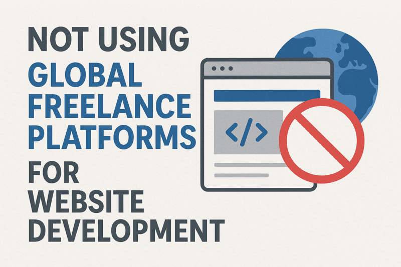 do not use global freelance website developers for local website development