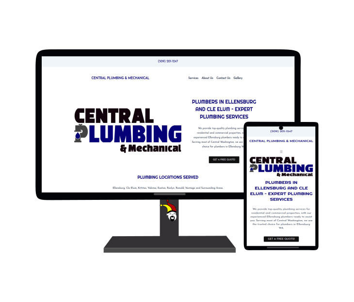 Central Plumbing - Ellensburg web design – website hosting – SEO 1 Central Plumbing showcase image