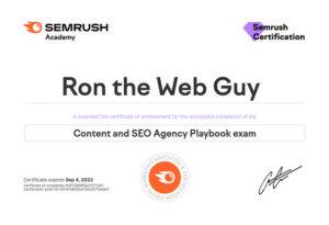 Content and SEO Agency Playbook exam certification