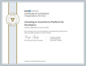 eCommerce platform for developers certification