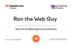 semrush for digital agencies exam certification